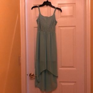Candie’s light blue high-low dress. Lightly used